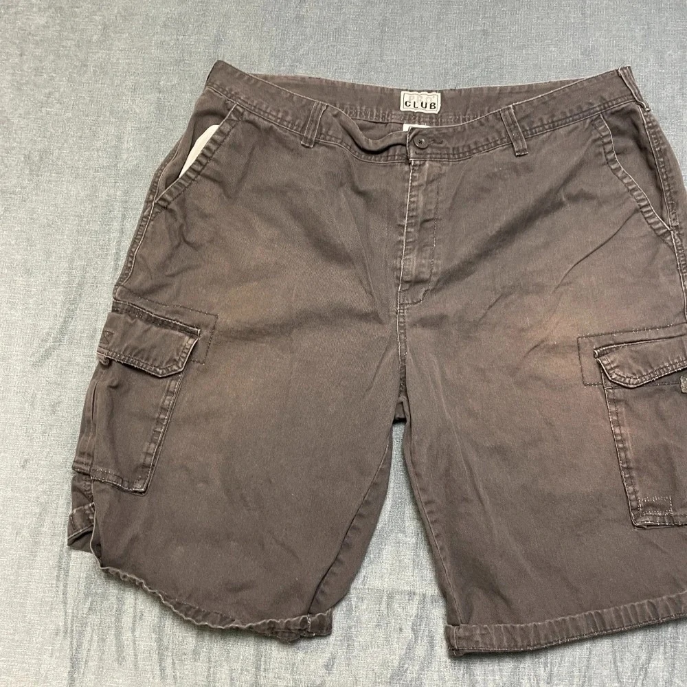 Pro Club Cargo Shorts Mens 44 Gray Flat Front Beach Summer Wear Camping Hiking